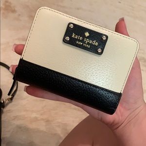 Black and cream Kate Spade wallet